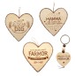 Nyckelring Älskar Dig Trä Hjärta Wooden Heart
