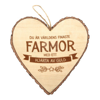 Hjärta Trä Farmor