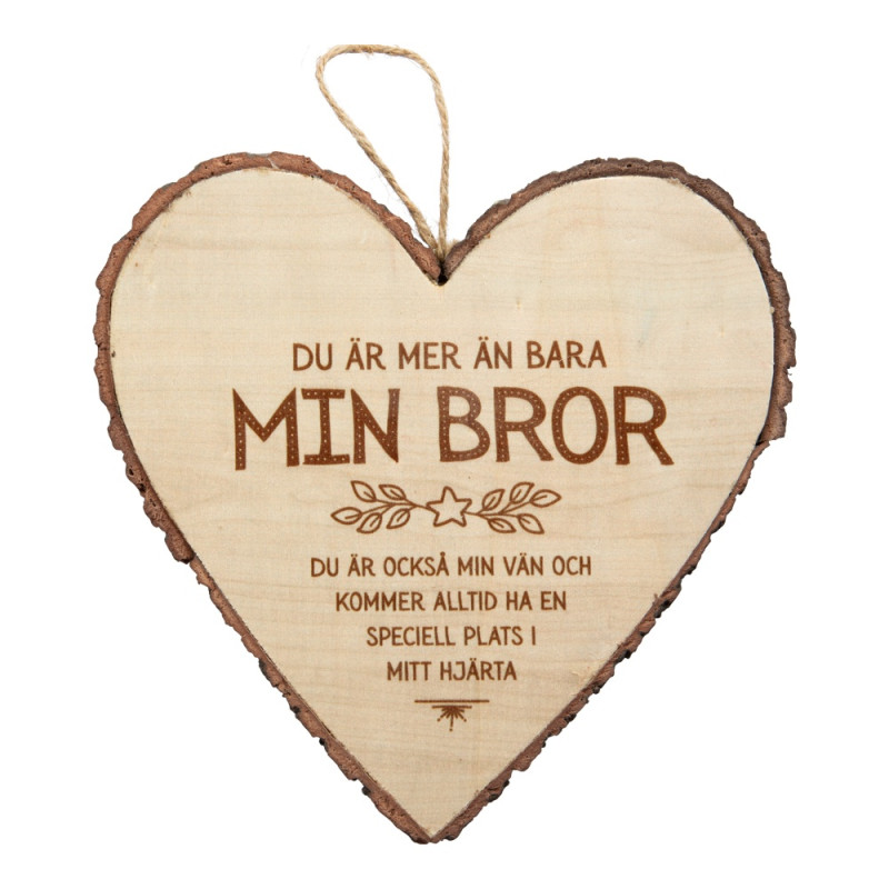 Hjärta Trä Bror wooden heart