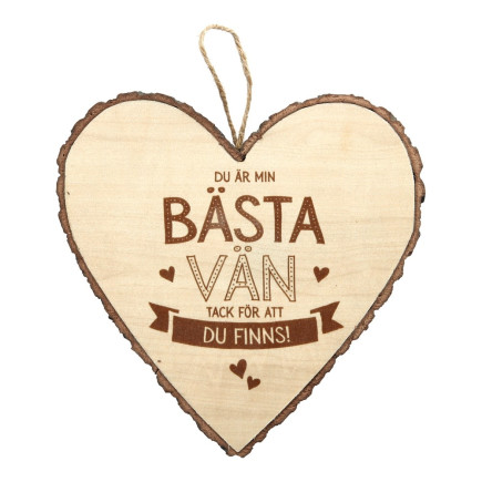 Hjärta Trä Vän