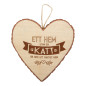 Hjärta Trä Katt wooden heart