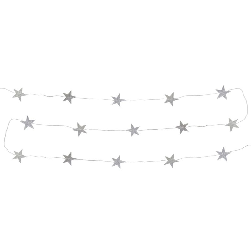 Girlang Stjärnor Silver Glitter 3,6 m Girlang Stjärnor Silver Glitter 3,6 m