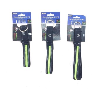 Halsband Hund Nylon LED i olika storlekar katt