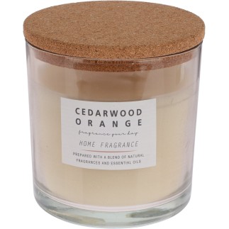 Doftljus Glasburk Lock Cedarwood Orange Sandalwood Patchouli Wood