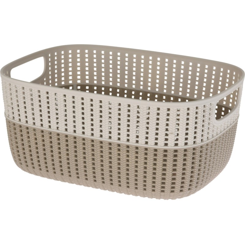Korg Förvaring Beige Rosa Grå Grön Plast 38x28 cm Korg Förvaring Beige Rosa Grå Grön Plast 38x28 cm