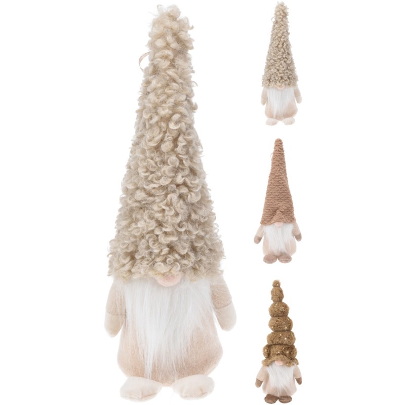 Tomte Beige Lurvig Textil 32 cm Tomte Beige Lurvig Textil 32 cm
