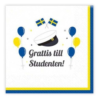 Servetter Student 33x33cm 20-pack