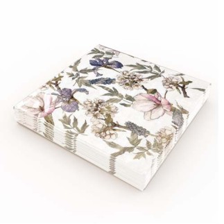 Servetter Blommor Pastell 33x33cm 20-pack