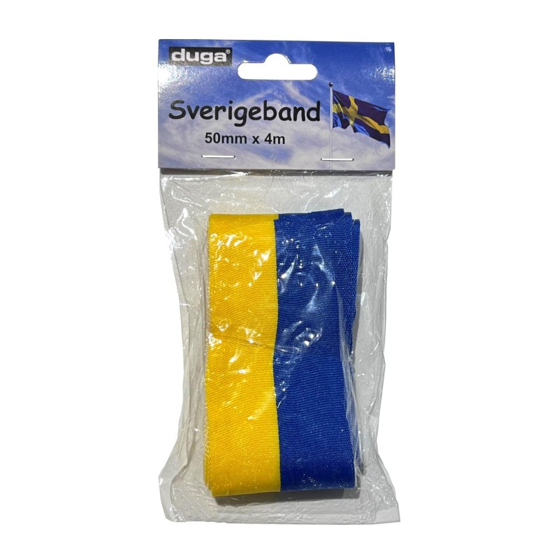 Band Studentband blå/gult 50 mm/4 meter Band Studentband blå/gult 50 mm/4 meter