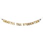 Vimpel Girlang Banér Student Guld 12 cm Vimpel Girlang Banér Student Guld 12 cm