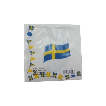 Servett Student med Studentsång 20-pack 33x33cm