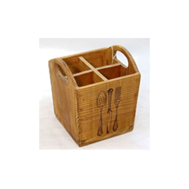 Besticklåda Stående Trä 15x15x18 cm