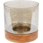 Lykta Stormlykta Ljushållare Trä/Glas 17 cm Lykta Stormlykta Ljushållare Trä/Glas 17 cm