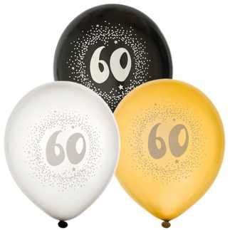 Ballonger 60 år 6-pack