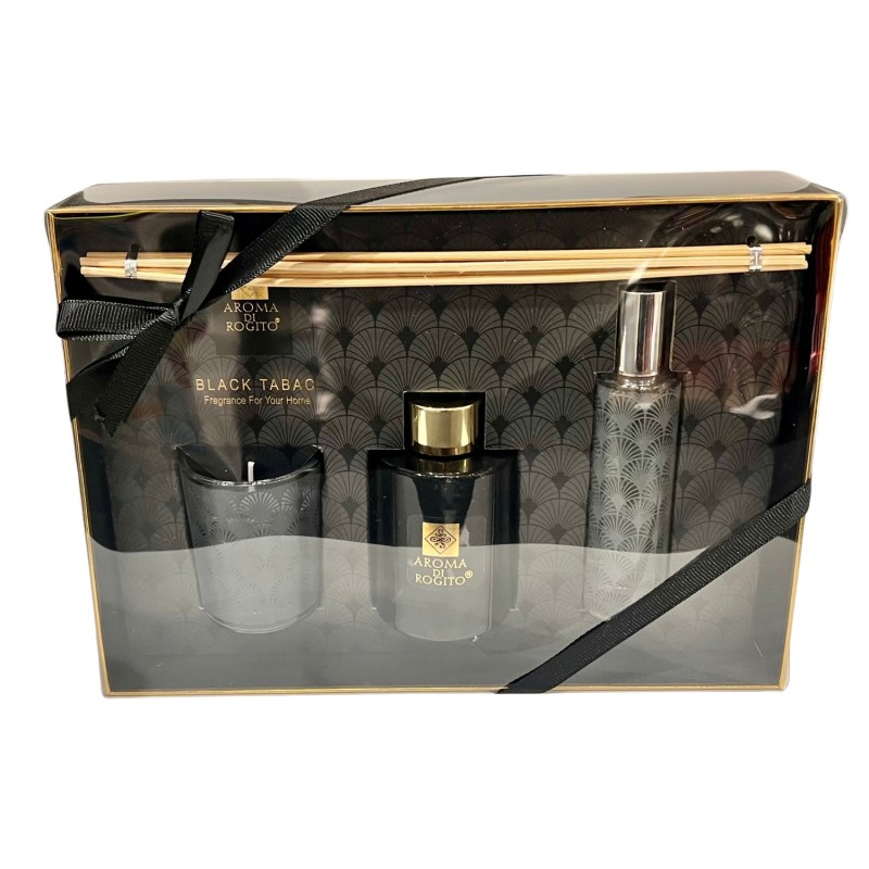 Aromaset Doftpinnar Rumsspray Doftljus Black Tabac Aromaset Doftpinnar Rumsspray Doftljus Black Tabac