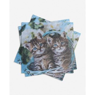 Servetter Kattungar 33x33cm 20-pack
