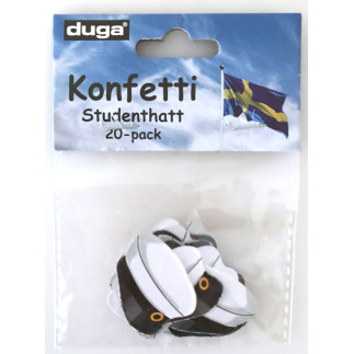 Studentpaket Dekoration Vit/Guld Ballong Band Ram Löpare Konfetti Student