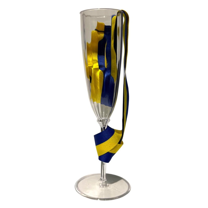 Champagneglas Student med sidenband studentglas Champagneglas Student med sidenband studentglas