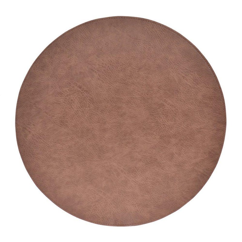 Underlägg Läder/skinnlook grå/bruna Runda Tablett Underlägg Läder/skinnlook grå/bruna Runda Tablett