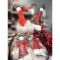 Hårklämma Jul Tomtemössa röd/glitter 10 cm