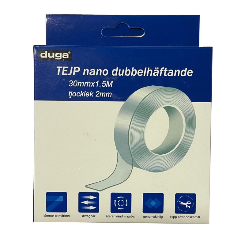 Nanotejp Dubbelhäftande 30 mm x 1,5 m Nanotejp Dubbelhäftande 30 mm x 1,5 m