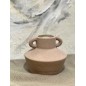 Urna Vas med handtag Beige 12 cm Urna Vas med handtag Beige 12 cm