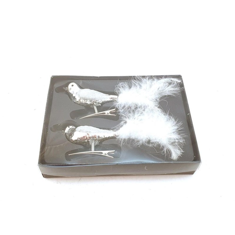 Fågel Glas Vita 2-pack 17 cm Fågel Glas Vita 2-pack 17 cm
