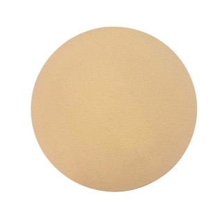 Underlägg Runt Läderlook Beige/Svart