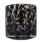 Ljushållare Grå/Svart Mönstrad Glas 8x8 cm