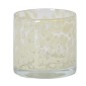 Ljushållare Beige Mönstrad Glas 8x8 cm Ljushållare Beige Mönstrad Glas 8x8 cm