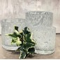 Ljushållare Grå Mönstrad Glas 8x8 cm