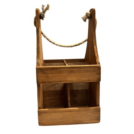 Låda Vinflaska 4 flaskor Trä 19x19x36 cm