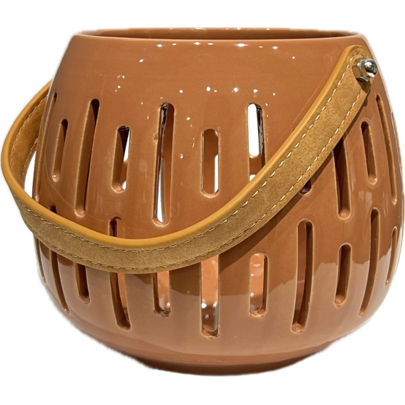 Lykta Keramik Brunröd 14 cm Lykta Keramik Brunröd 14 cm