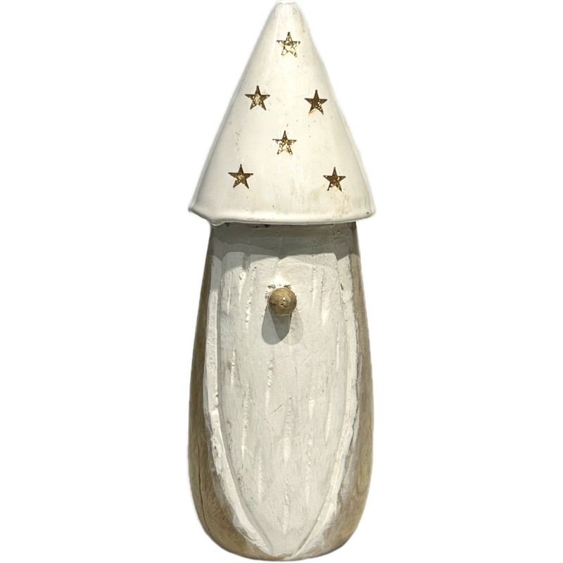 Tomte Trä Natur Avlång Spetsig mössa 21 cm Tomte Trä Natur Avlång Spetsig mössa 21 cm