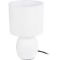 Bordslampa Lampa Keramik Vit Grå Beige 26 cm