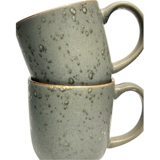 Mugg Grå Svart Keramik
