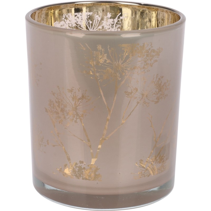Ljuskopp Beige Vit Grå Glas 9x10 cm Ljuskopp Beige Vit Grå Glas 9x10 cm